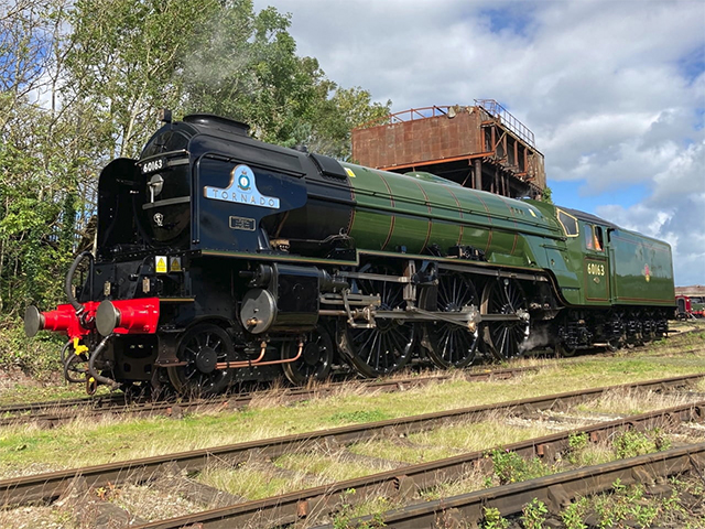 Relive the final years of BR steam with 60163 Tornado heading an impressive and authentic van train
